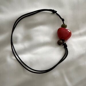 Elegant Red Heart Bracelet